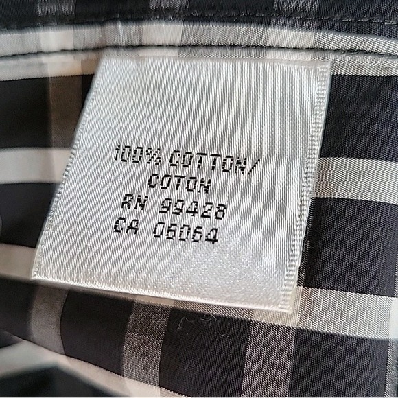 Bugatchi Classic Fit Shirt Mens  BLACK/WHITE  Dress‎ Button Up Long Sleeve - Picture 9 of 11